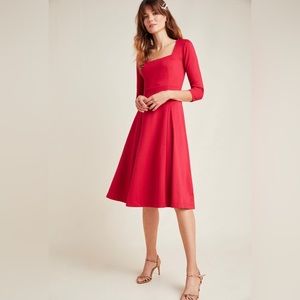 Maeve for Anthropologie Red Stretch Casual Dress